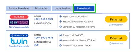 Ota Parhaat Bonuskoodit ja Bonukset Nettikasinoille .